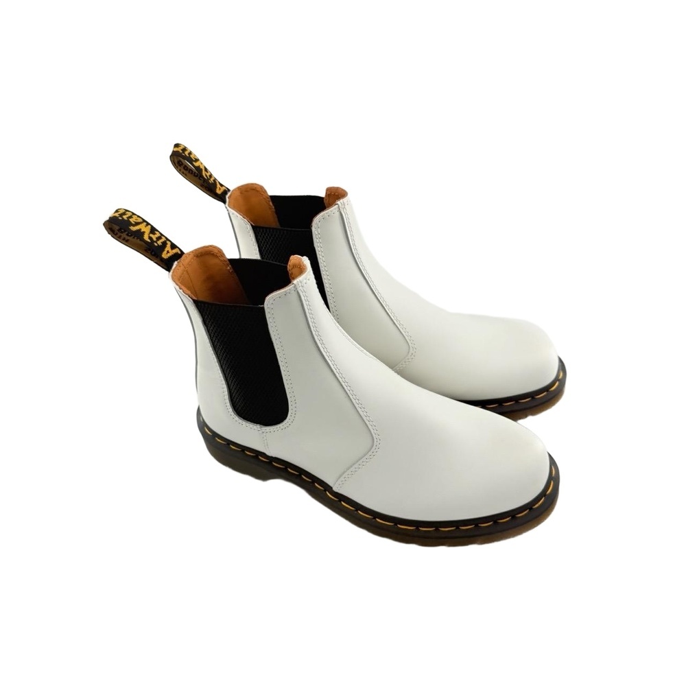 Dr. Martens White and Black Ankle Boots